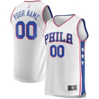 Детская именная игровая майка Philadelphia 76ers Fast Break Replica White - Association Edition