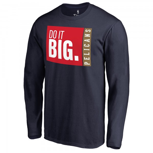 Футболка с длинным рукавом New Orleans Pelicans Do It Big - Navy