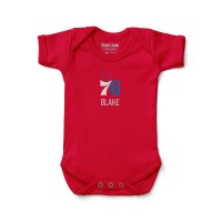 Малышам Philadelphia 76ers Red Personalized Bodysuit