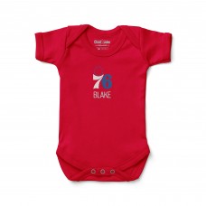 Малышам Philadelphia 76ers Red Personalized Bodysuit