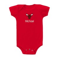 Малышам Chicago Bulls Red Personalized Bodysuit