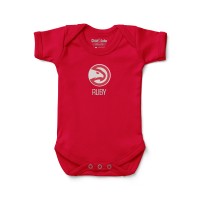 Малышам Atlanta Hawks Red Personalized Bodysuit