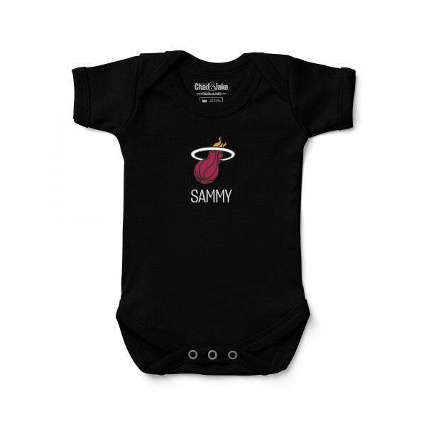 Малышам Miami Heat Black Personalized Bodysuit