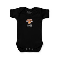 Малышам New York Knicks Black Personalized Bodysuit