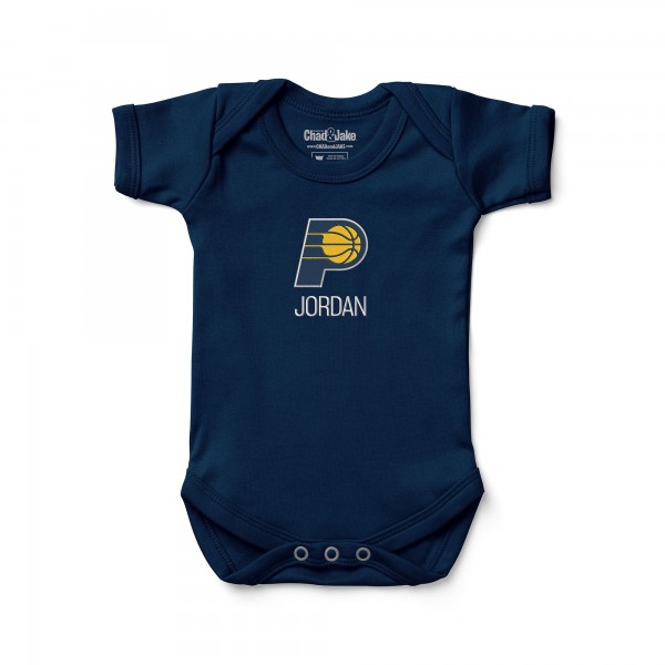 Малышам Indiana Pacers Navy Personalized Bodysuit