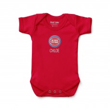 Малышам Detroit Pistons Red Personalized Bodysuit