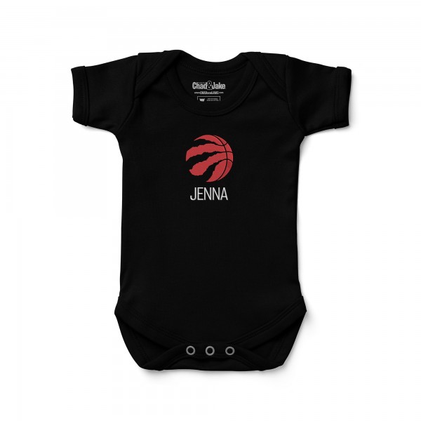 Малышам Toronto Raptors Black Personalized Bodysuit