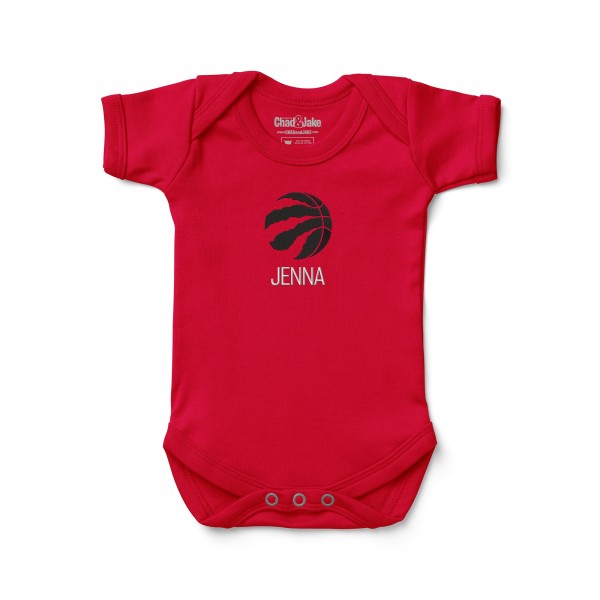 Малышам Toronto Raptors Red Personalized Bodysuit