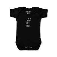 Детская Именная San Antonio Spurs Black Bodysuit