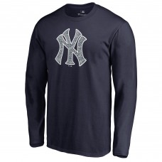 New York Yankees Navy Static Logo Long Sleeve T-Shirt