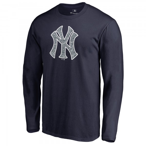 New York Yankees Navy Static Logo Long Sleeve T-Shirt