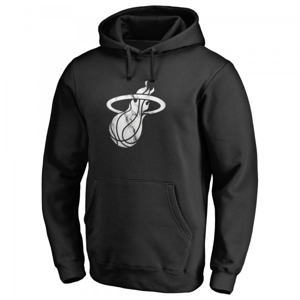Miami Heat Black Marble Logo Pullover Hoodie