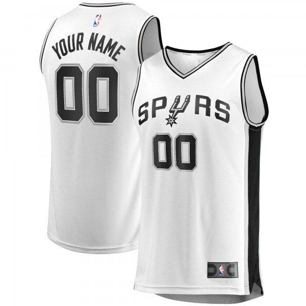 Детская именная игровая майка San Antonio Spurs Fast Break Replica White - Association Edition - баскетбольная джерси NBA