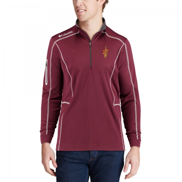 Толстовка на короткой молнии Cleveland Cavaliers Columbia Omni-Wick Shotgun - Wine