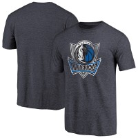 Футболка Dallas Mavericks Fanatics Distressed Logo Tri-Blend - Navy