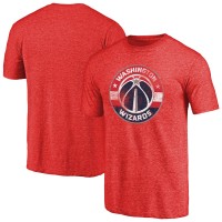 Washington Wizards Red Distressed Logo Tri-Blend T-Shirt