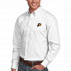 Indiana Pacers Antigua Dynasty Button-Down Long Sleeve Shirt - White