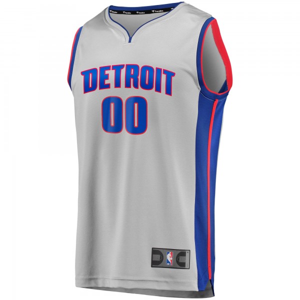 Детская именная игровая майка Detroit Pistons Fast Break Replica Silver - Statement Edition - баскетбольная джерси NBA