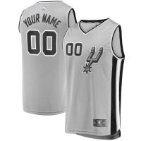 Детская именная игровая майка San Antonio Spurs Fast Break Replica Silver - Statement Edition