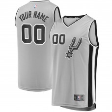 Детская именная игровая майка San Antonio Spurs Fast Break Replica Silver - Statement Edition