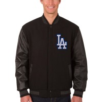 Куртка Los Angeles Dodgers JH Design Wool & Leather Reversible - Black