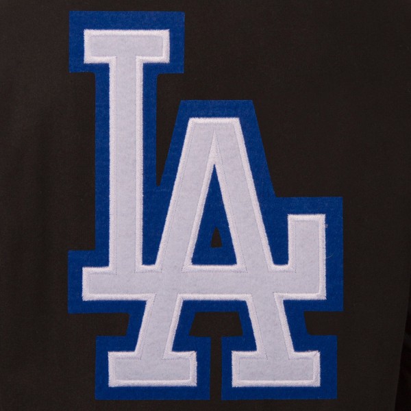 Куртка Los Angeles Dodgers JH Design Wool & Leather Reversible - Black