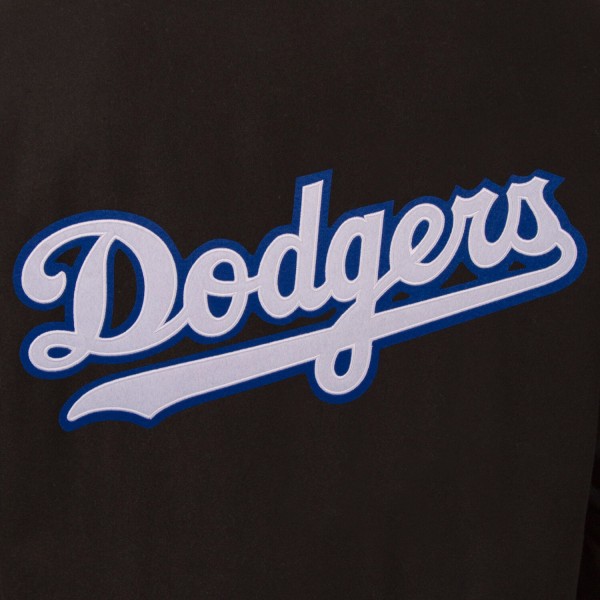 Куртка Los Angeles Dodgers JH Design Wool & Leather Reversible - Black