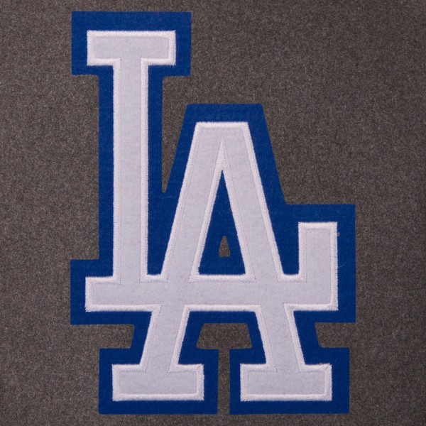 Куртка Los Angeles Dodgers JH Design Wool & Leather Reversible - Charcoal/Black