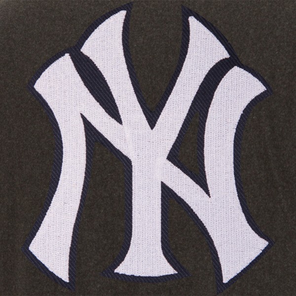 Куртка New York Yankees JH Design Wool & Leather Reversible - Charcoal/Navy