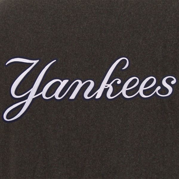 Куртка New York Yankees JH Design Wool & Leather Reversible - Charcoal/Navy