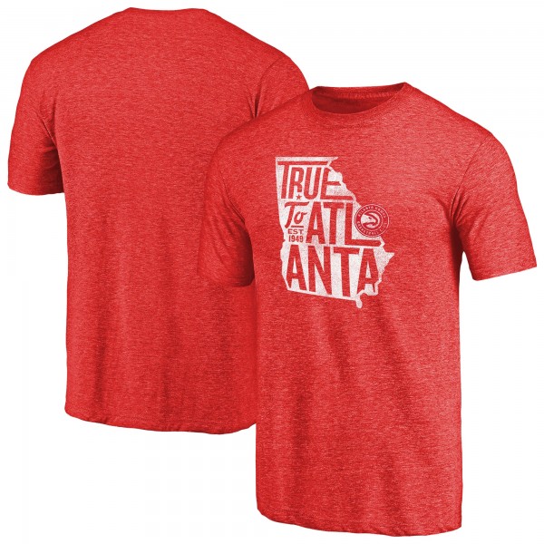 Футболка Atlanta Hawks Red True to Atlanta Hometown Collection Tri-Blend