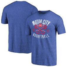 Detroit Pistons Royal Motor City Pistons Hometown Collection Tri-Blend T-Shirt