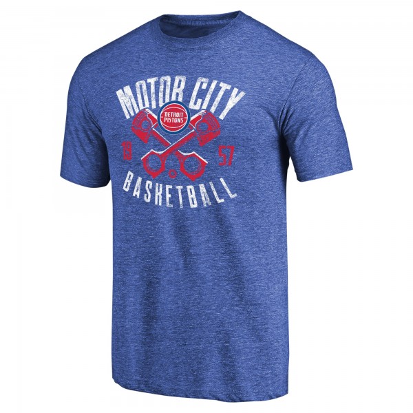 Detroit Pistons Royal Motor City Pistons Hometown Collection Tri-Blend T-Shirt
