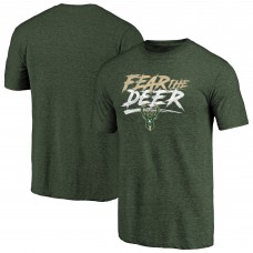 Футболка Milwaukee Bucks Fear the Deer Hometown Collection Tri-Blend - Green