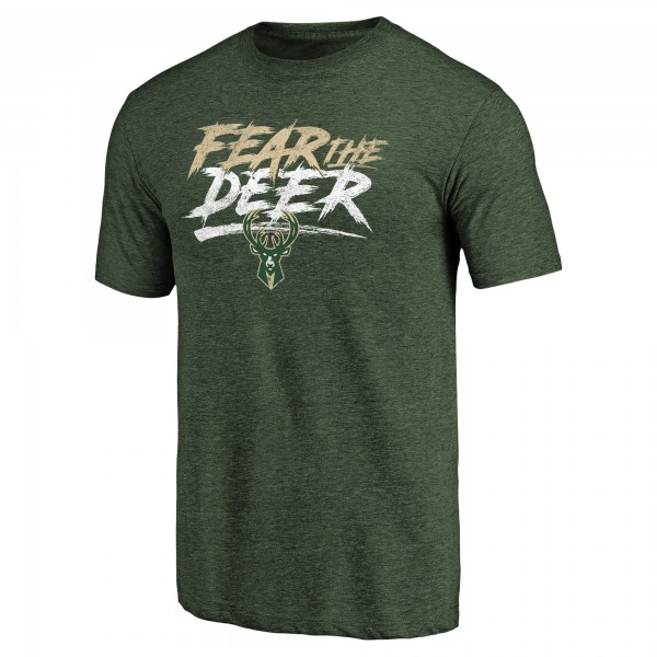 Футболка Milwaukee Bucks Fear the Deer Hometown Collection Tri-Blend - Green