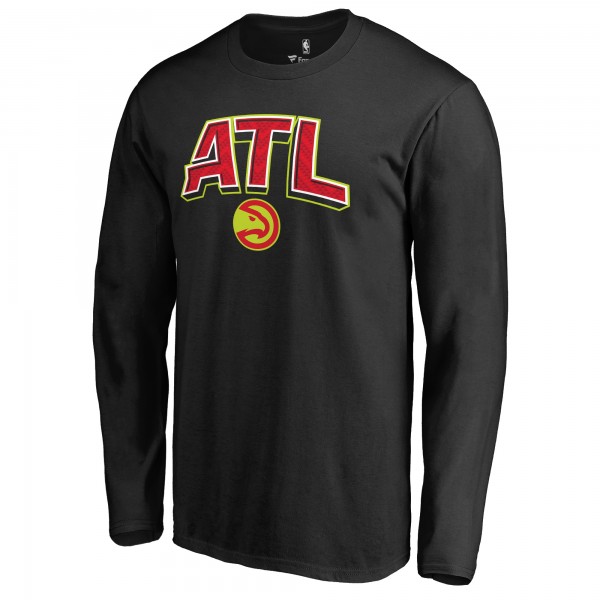 Футболка с длинным рукавом Atlanta Hawks Black ATL Hometown Collection