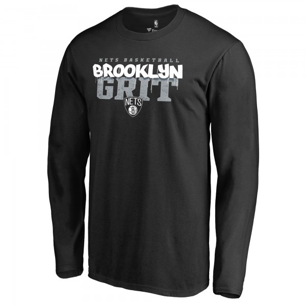Футболка с длинным рукавом Brooklyn Nets Street Grit Hometown Collection - Black