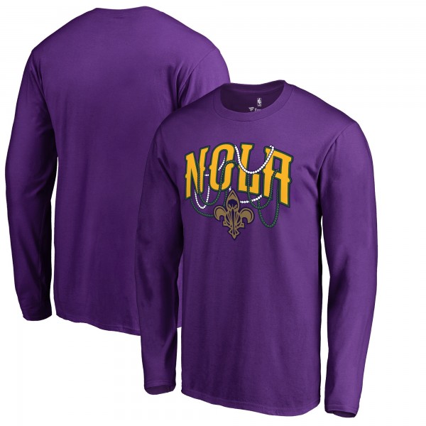 Футболка с длинным рукавом New Orleans Pelicans NOLA Beads Hometown Collection - Purple