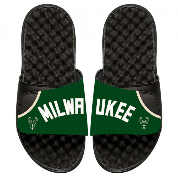 Игровая форма  Шлепки Milwaukee Bucks ISlide Home Split - Black