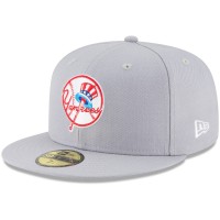 Бейсболка New York Yankees New Era Gray Cooperstown Collection Wool 59FIFTY