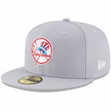 Бейсболка New York Yankees New Era Gray Cooperstown Collection Wool 59FIFTY