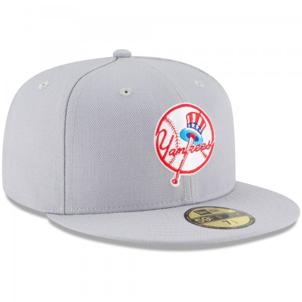 Бейсболка New York Yankees New Era Gray Cooperstown Collection Wool 59FIFTY