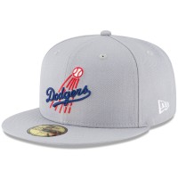 Бейсболка Los Angeles Dodgers New Era Gray Cooperstown Collection Wool 59FIFTY