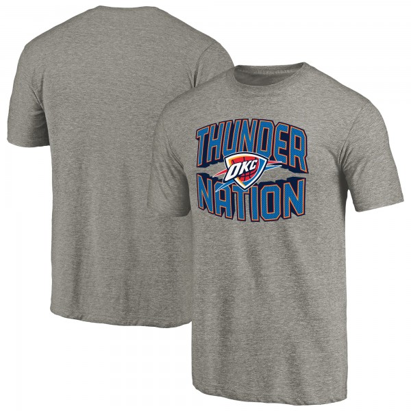 Футболка Oklahoma City Thunder Gray Thunder Nation Hometown Collection Tri-Blend
