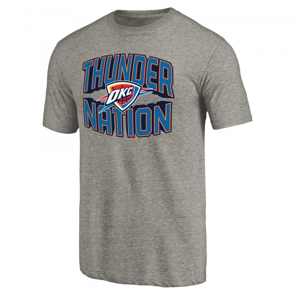 Футболка Oklahoma City Thunder Gray Thunder Nation Hometown Collection Tri-Blend