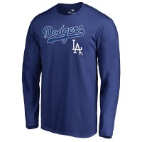Футболка с длинным рукавом Los Angeles Dodgers Royal Cooperstown Collection Wahconah