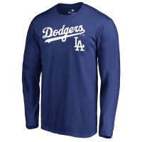 Los Angeles Dodgers Royal Team Lockup Long Sleeve T-Shirt