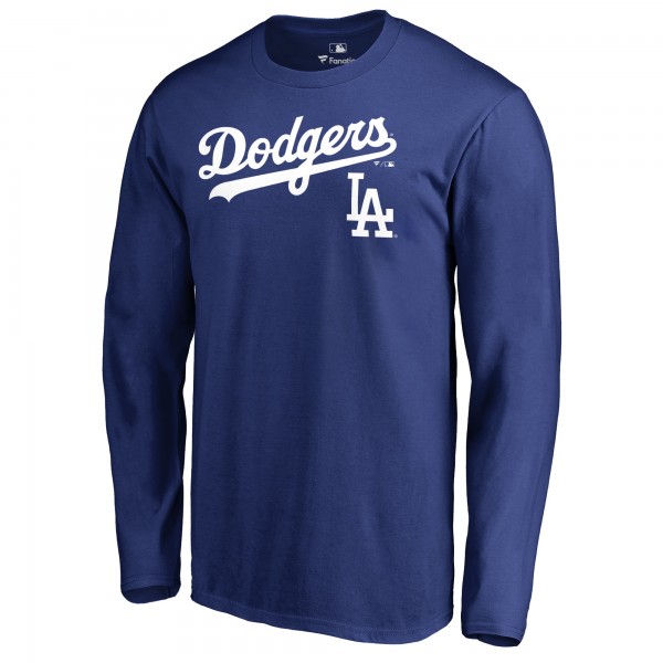 Los Angeles Dodgers Royal Team Lockup Long Sleeve T-Shirt