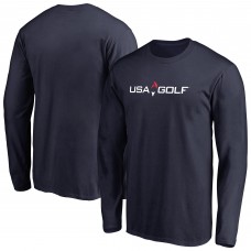 Футболка с длинным рукавом USA Golf Primary Logo - Navy