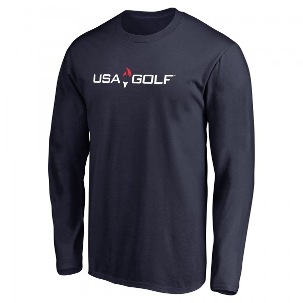 Футболка с длинным рукавом USA Golf Primary Logo - Navy